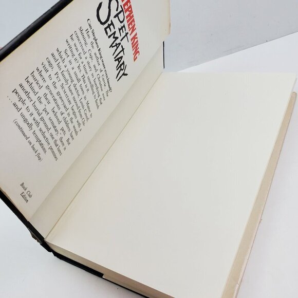Pet Sematary Stephen King BCE Book Club Edition Hardcover 1983 HCDJ N47 Gutter - Picture 7 of 12